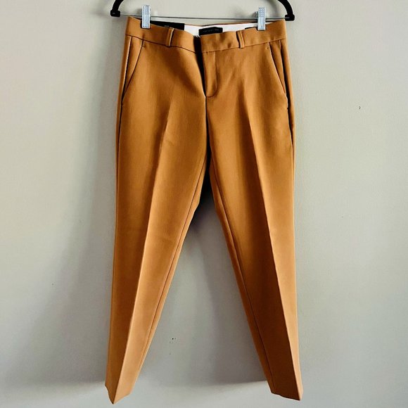 Banana Republic Avery Mid-rise Straight Ankle Length Pant in Camel, Size 0, New - Picture 1 of 9